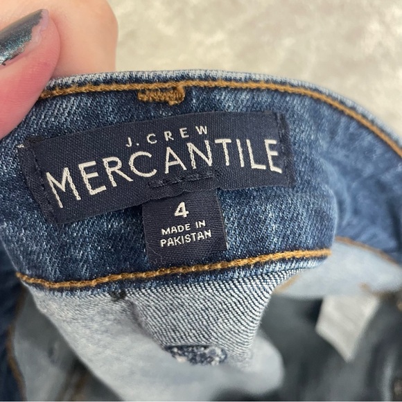 J. Crew Mercantile denim jean mini skirt women’s 4 button up casual classic look - Picture 6 of 6